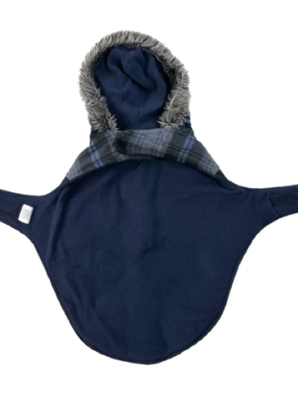 Plaid Hooded Insulated Dog Winter Peacoat